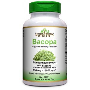 Bacopa (60% Saponins) 650 mg - 120 Veggie Capsules