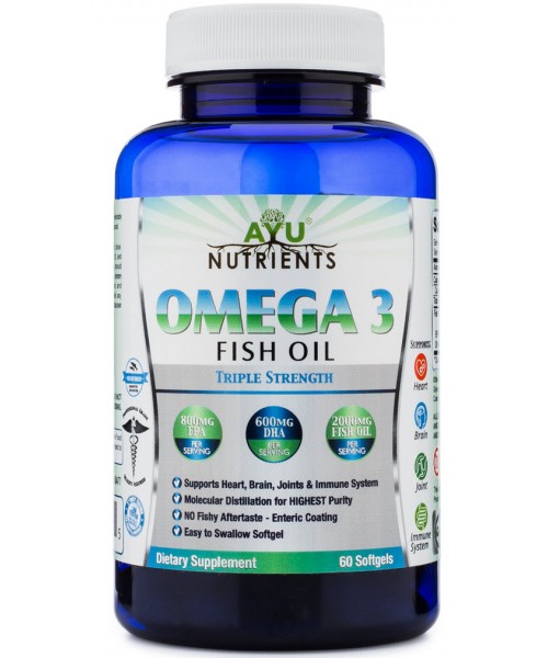 Omega 3 Fish Oil Triple Strength 60 Softgels